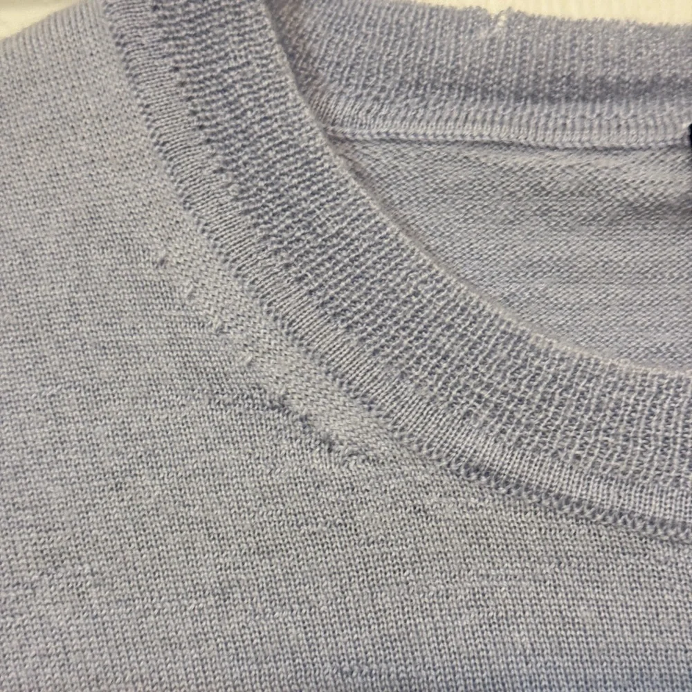 J. Crew Soft Blue Grey Merino Wool Light Top size‎ M